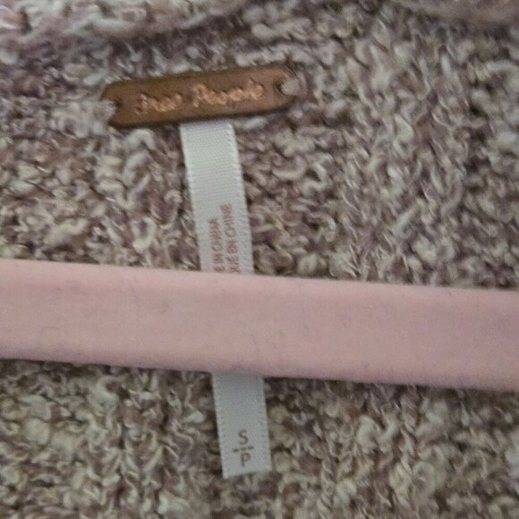 Free People Good Day Mauve Pullover Ribbed Oversized Sweater Size S - Picture 8 of 9